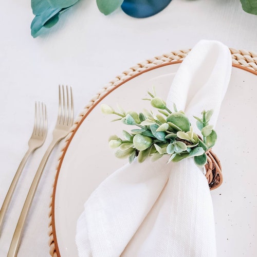 Eucalyptus Napkin Rings Etsy
