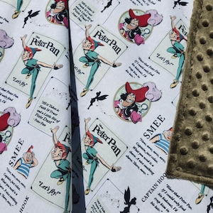 Peter Pan Baby Blanket, Handmade Peter Pan Blanket, Personalized Peter Pan Blanket, Peter Pan Sensory Toy, Handmade Baby Gift, Shower Gift