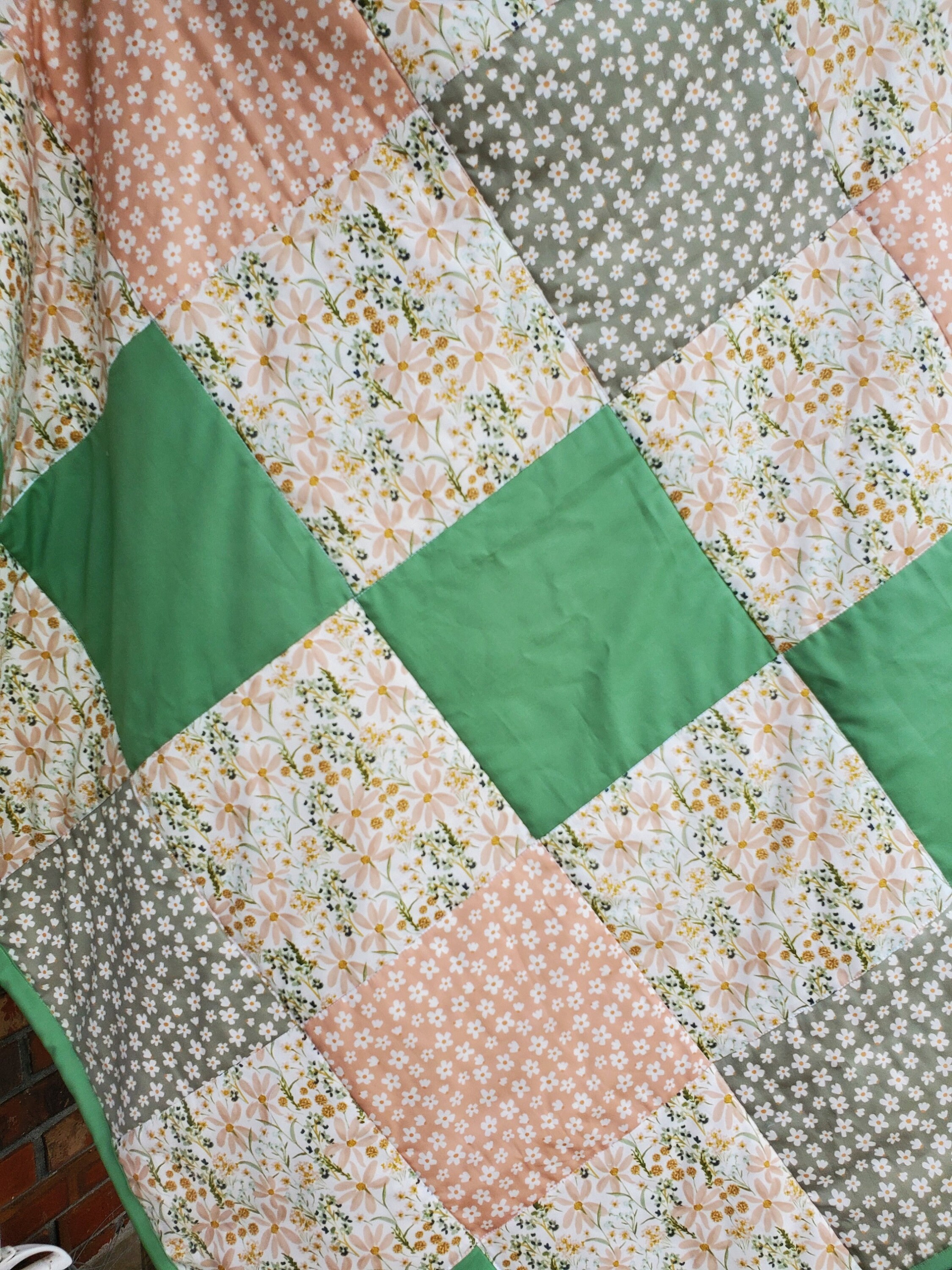 Handmade Floral Baby Quilt Personalized Floral Baby Etsy