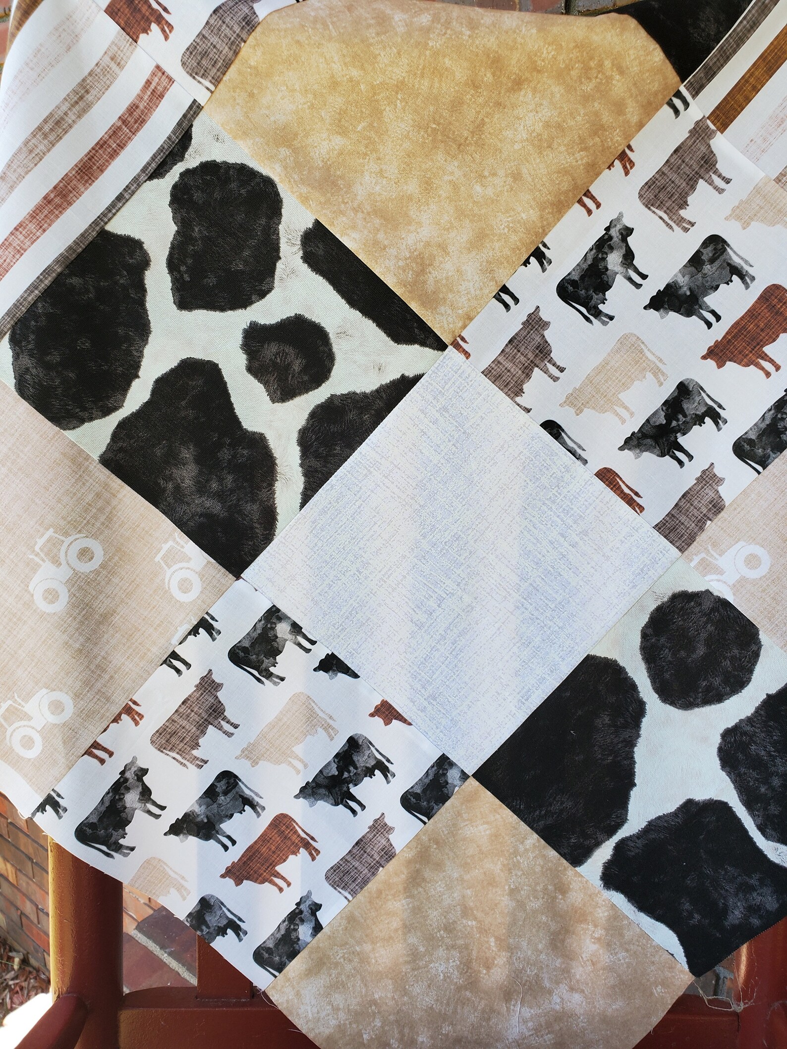 Personalized Cow Print Quilt Boho Cow Quilt Farm Quilt Etsy