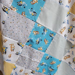 Bluey Quilt Handmade Bluey Quilt Bluey Quilt for a Toddler Personalized Bluey Quilt