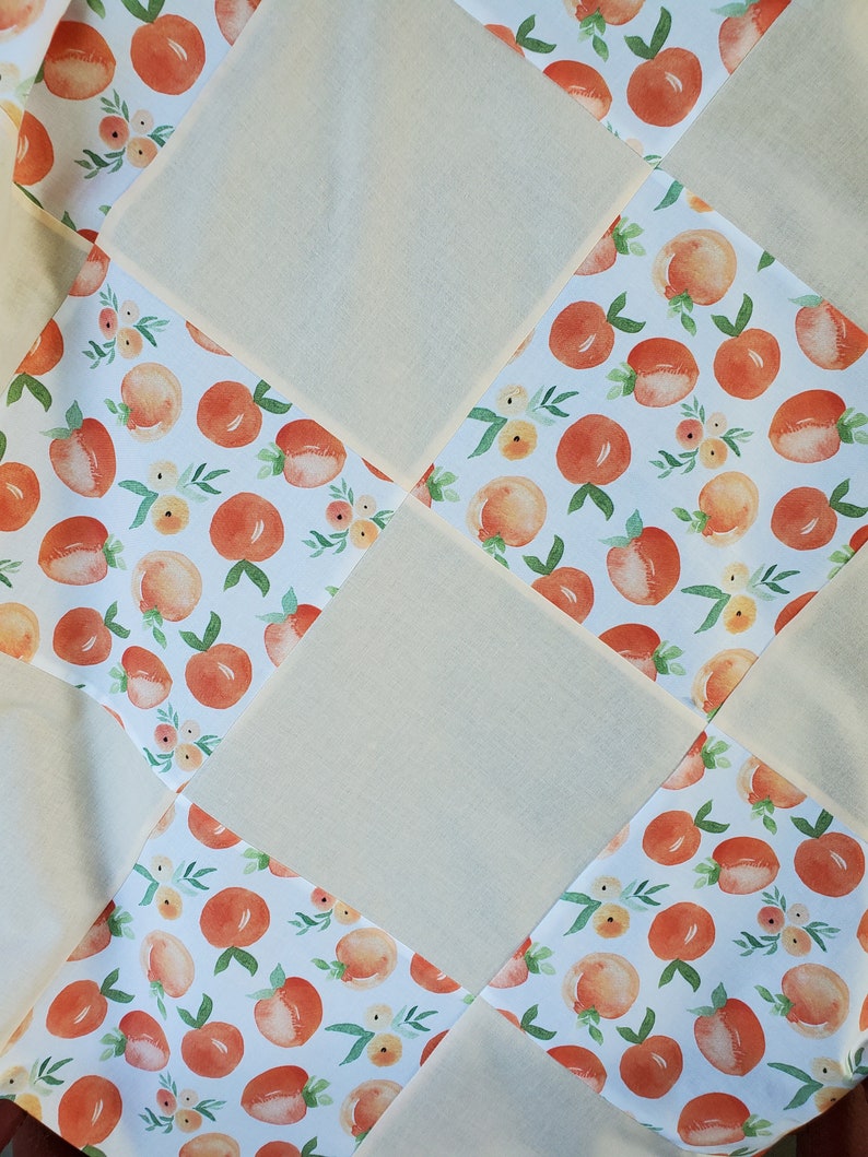 Peach Baby Quilt Girl Watercolor Peaches Baby Quilt. Etsy