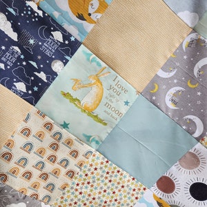 Love you to the moon and back quilt handmade baby quilt boy personalized baby gift handmade baby quilt unique baby gift baby quilt for a boy