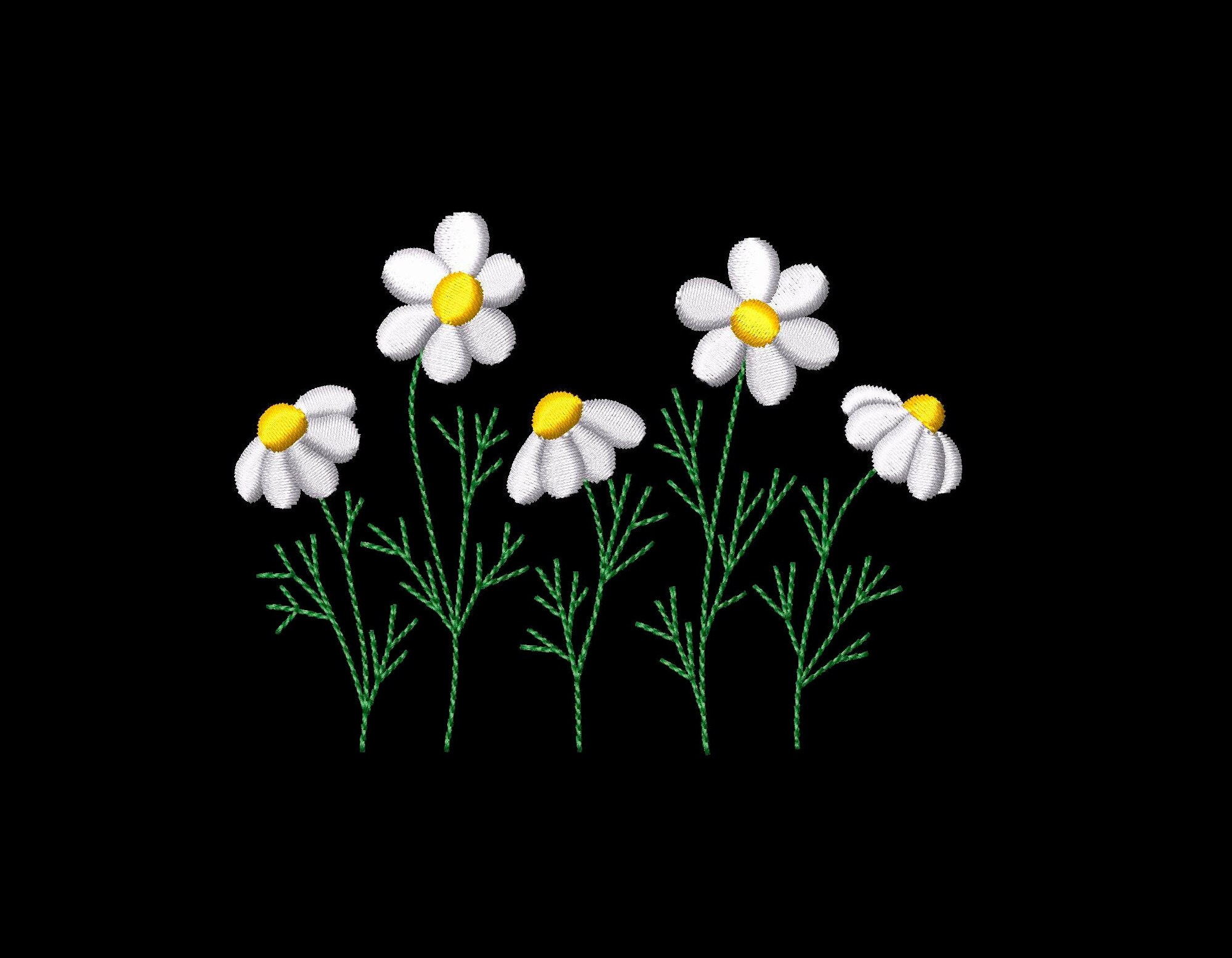 Daisy Embroidery Design Daisies Machine Embroidery Designs Etsy