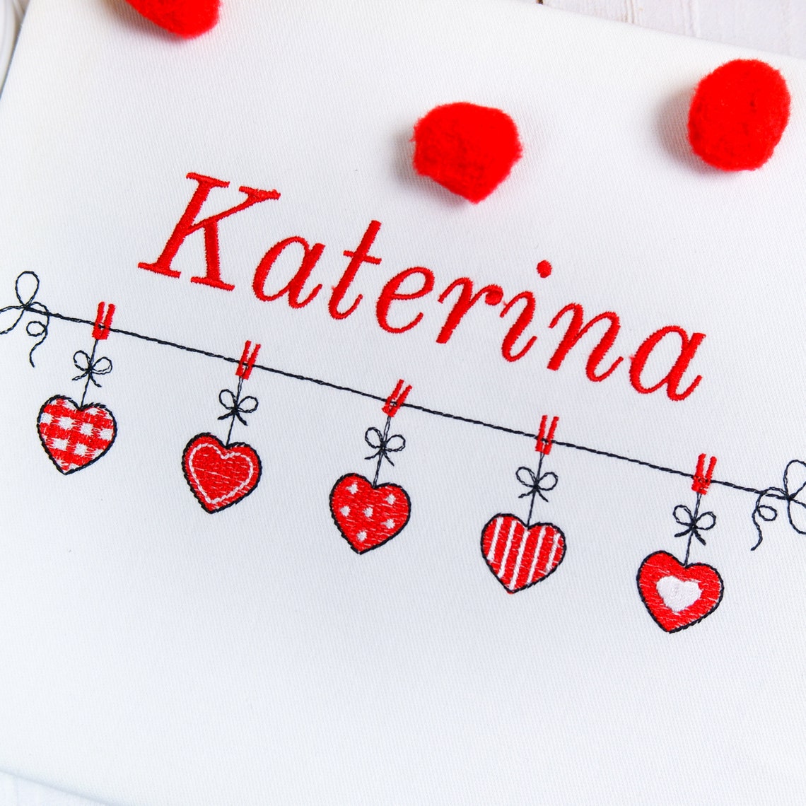 Hearts banner embroidery design hearts monogram frame  etsy