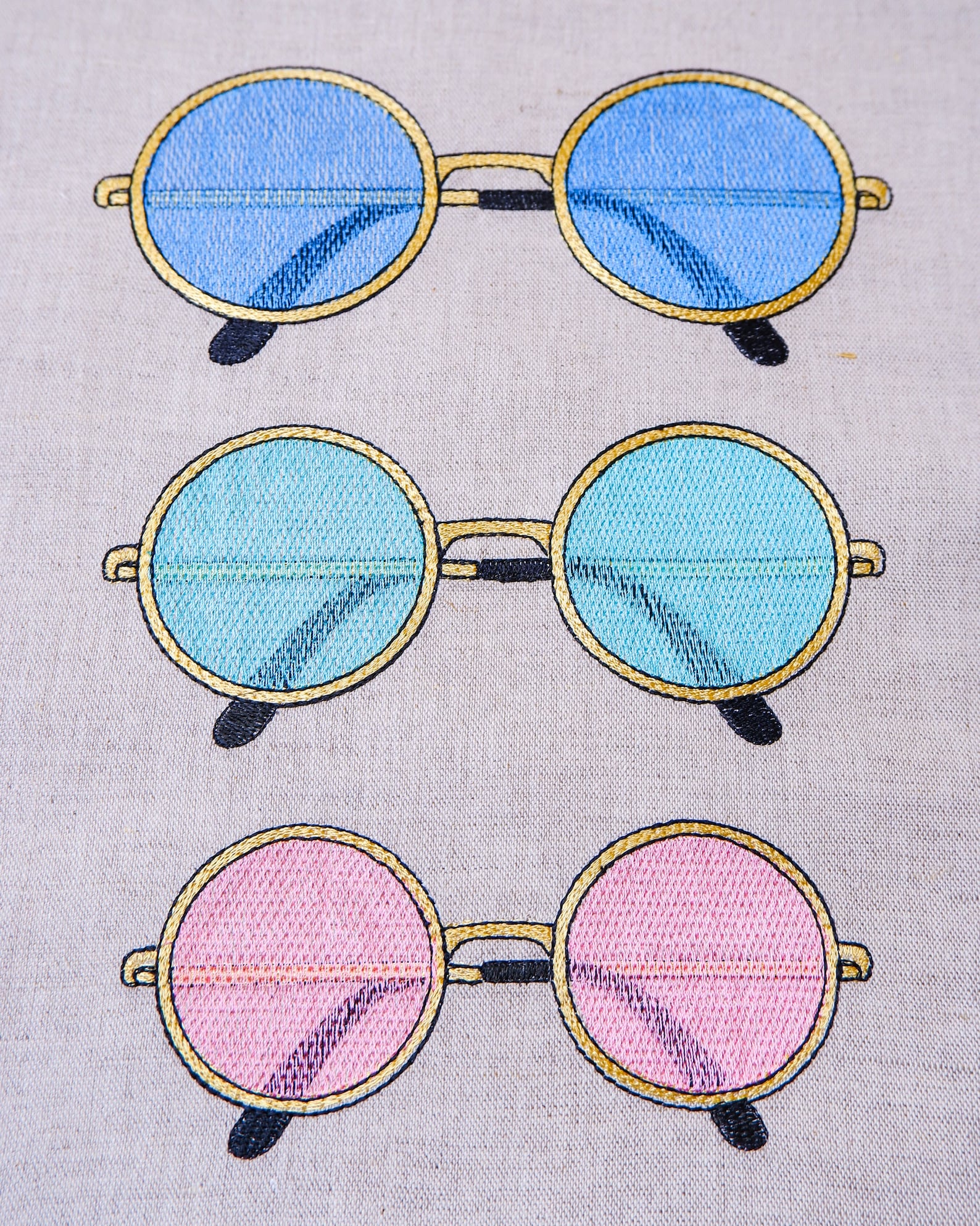 Sunglasses embroidery design summer machine embroidery design Etsy