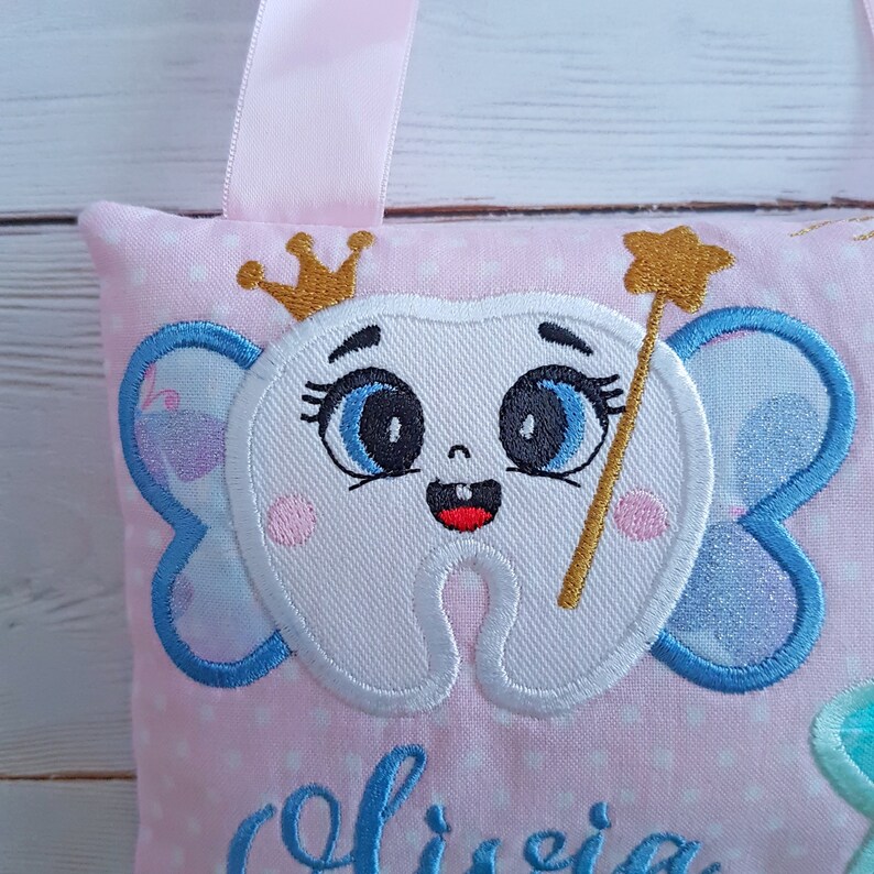 Tooth Fairy Pillow Embroidery Design Tooth Fairy Pillow In Etsy
