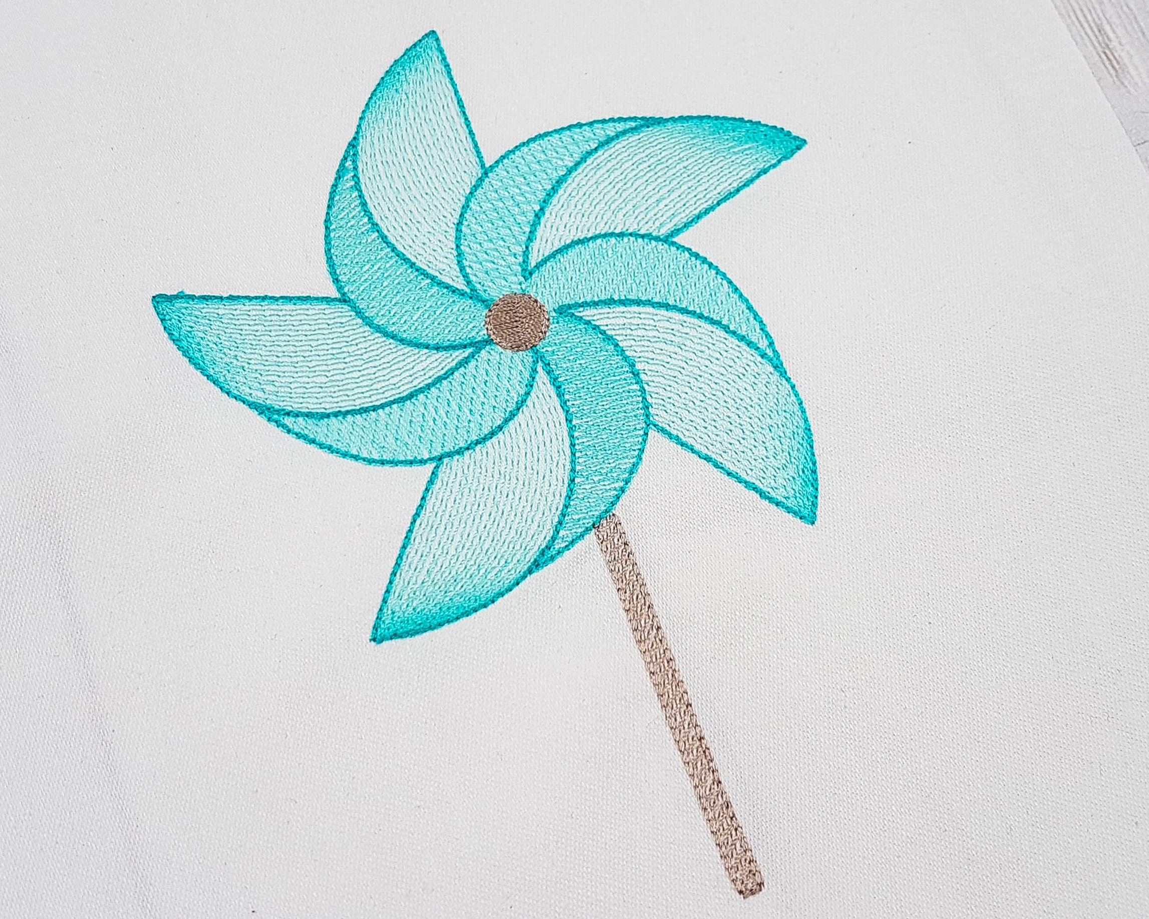 Pinwheel embroidery design Windmilll embroidery design Paper Etsy