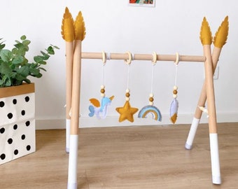 Portique Bebe Bois Etsy