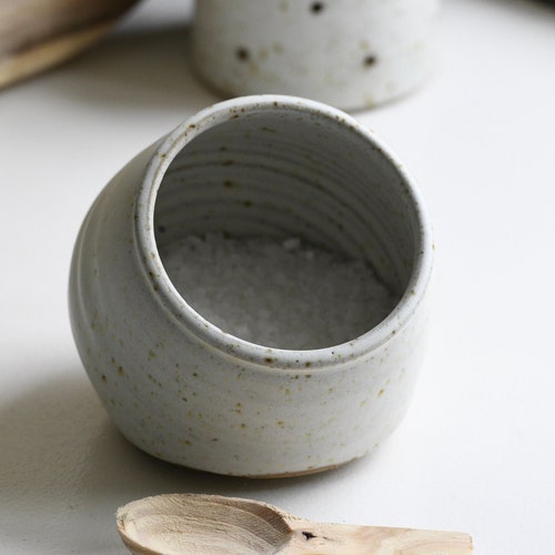 Ceramic Salt Pig, Handmade Stoneware salt pot, kitchen and dining, gift, single