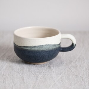 Handmade Mug, Ceramic stoneware footed mug, coffee, tea, Shoreline image 3