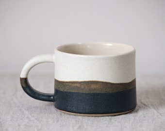 Handmade Mug, Ceramic stoneware mug, Coffee, tea, Dark Peak