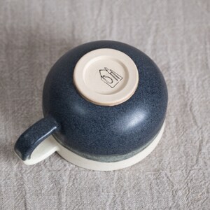 Handmade Mug, Ceramic stoneware footed mug, coffee, tea, Shoreline image 4