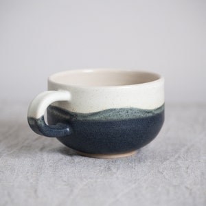Handmade Mug, Ceramic stoneware footed mug, coffee, tea, Shoreline image 2