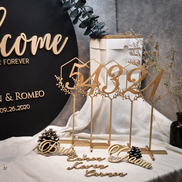 Rustic Wedding Table Numbers - Table Centerpieces - Personalized Table Numbers for Event - Wedding Chair Sign - Place cards - Name Settings