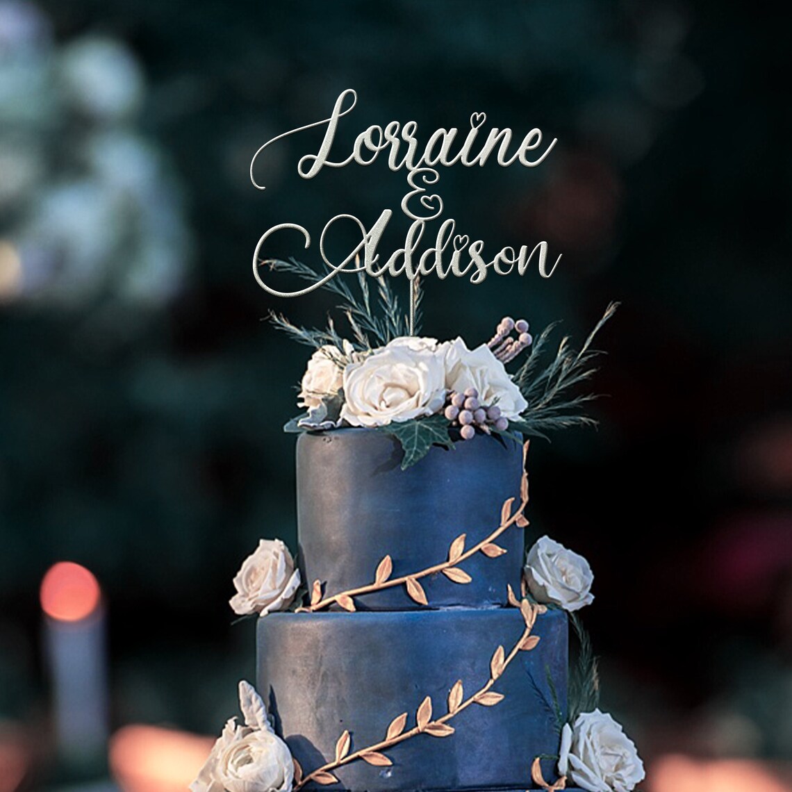 Rose Gold Cake Toppers Wedding Cake Topper Wood made Etsy