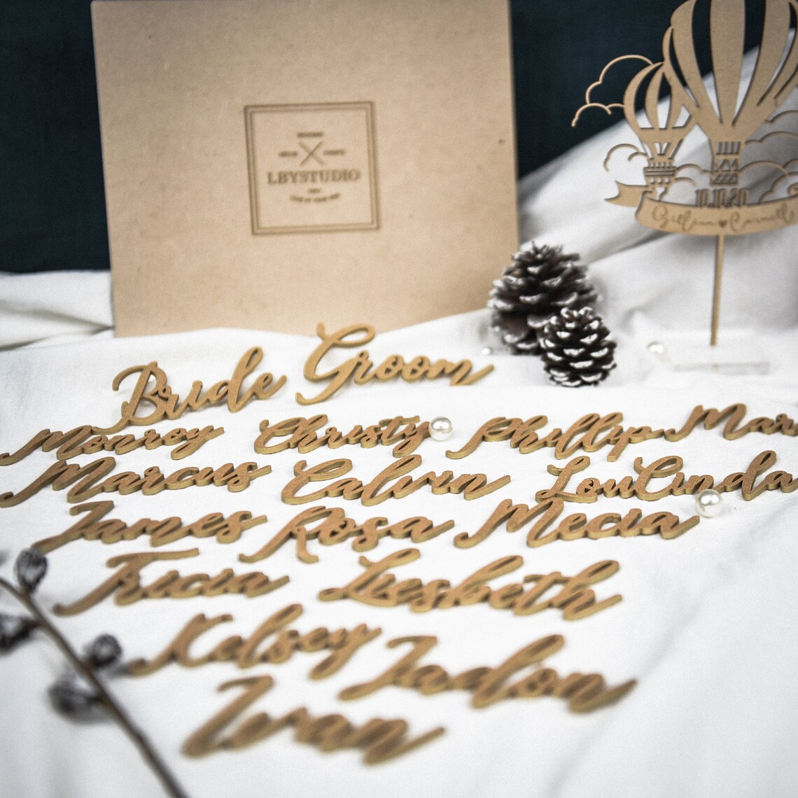 Rose Gold Cake Toppers Wedding Cake Topper Wood Made Etsy