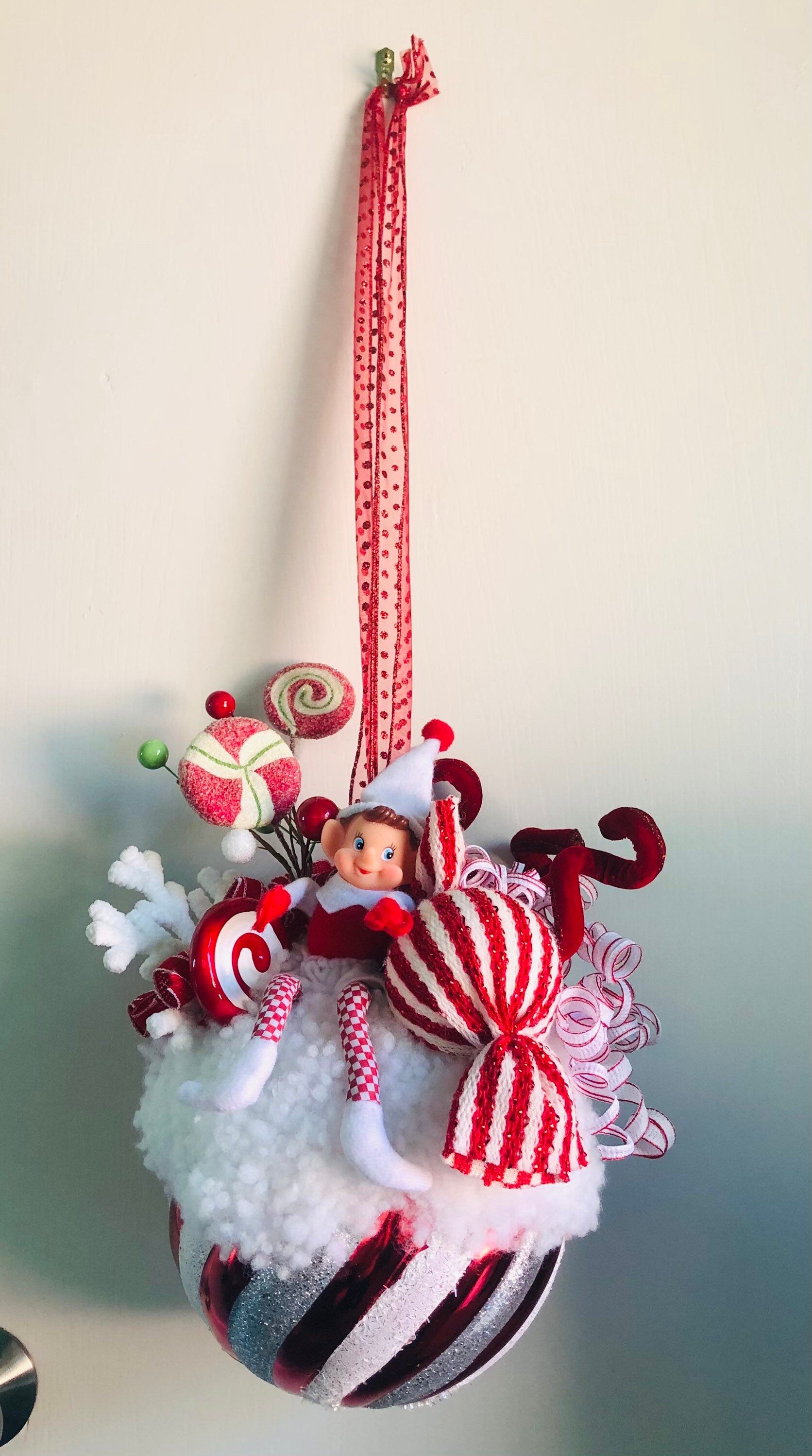 Oversized Candy Cane and Elf Ornament/ Elf/ Candy Etsy UK