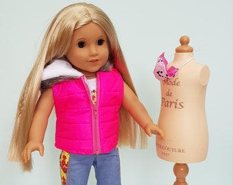 Quilted Body warmer / Gilet / Vest for 18 inch (46cm) doll such as American Girl ®  or Our Generation