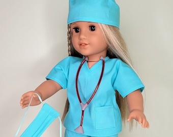 18 Doll Doctor Scrubs Crochet PDF Pattern Doll Scrub - Etsy