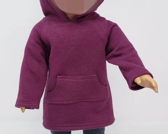Hoodie dress for 18" dolls
