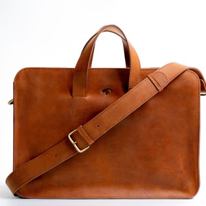 Briefcase leather bag for man, leather laptop bag, laptop messenger bag, mens briefcase, satchel bag, graduation gift, shoulder bag image 7