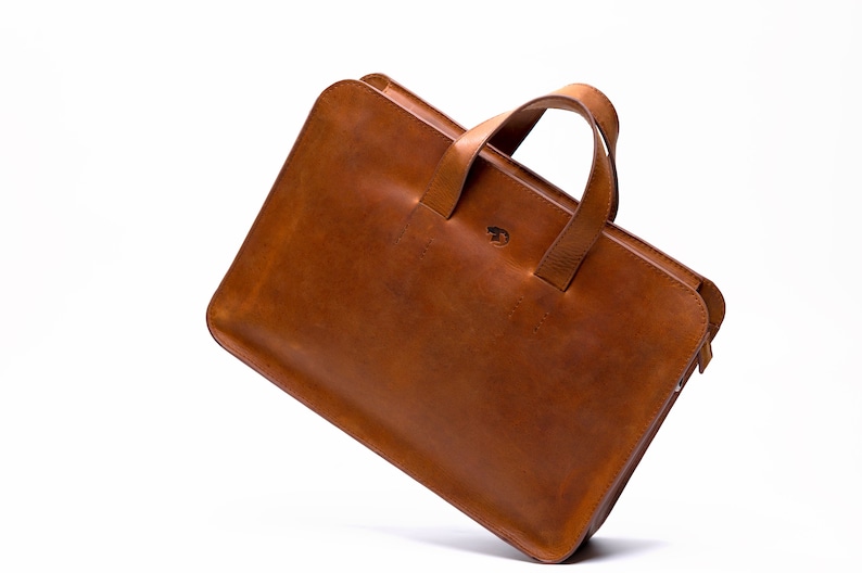 Briefcase leather bag, leather laptop bag, laptop messenger bag, mens briefcase, satchel bag, graduation gift, shoulder bag