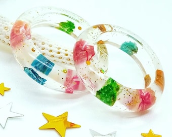 Pressed Flower Resin Ring, Real Dried Flower Ring, Botanical Resin Jewelry, Handmade Floral Ring, Cottagecore Jewelry, Nature Inspired Gift
