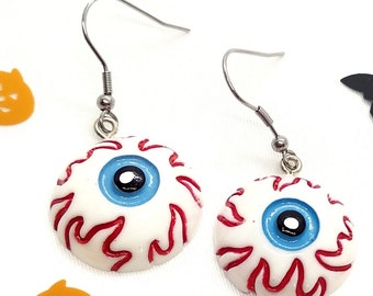 Creepy Eyeball Earrings, Halloween Eye Jewelry, Acrylic Eye Earrings, Spooky Horror Gift, Monster Earrings, Gothic Jewelry