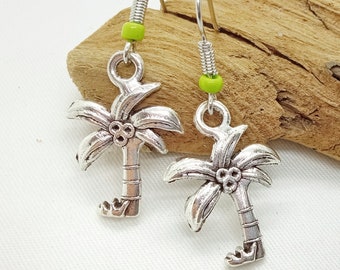 10 pezzi - Orecchini pendenti a forma di albero di cocco in acciaio inossidabile, base per orecchini da 8 mm a 30 mm, vassoi per orecchini con