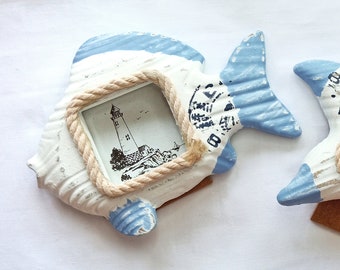 Vintage Picture Frame, ship photo frame, starfish Picture Frame, starfish ornament, Nautical decor, coastal home gift, ocean lover present
