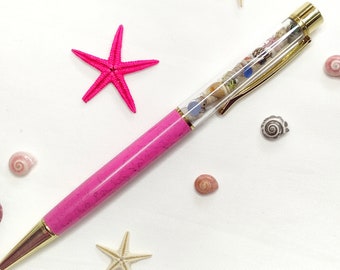 Real Sealife Starfish in Resin on Blue or Pink Ballpoint Pen 