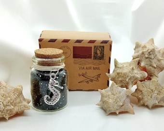 Volcanic Black Sand in a Bottle, Bulk seashell, Beach sand, Beach in a bottle, Black beach sand, sea shells lot, Unique gift, coastal decor