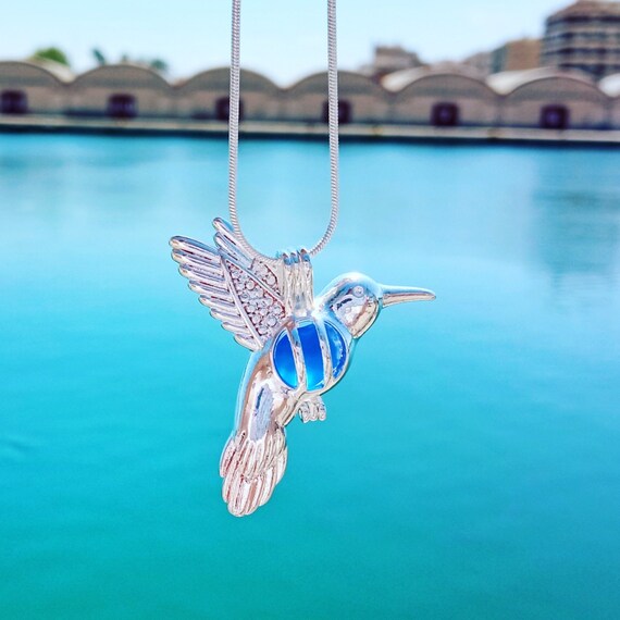 Ciondolo Colibrì In Argento, Collana Unica Con Uccello - Foto 5