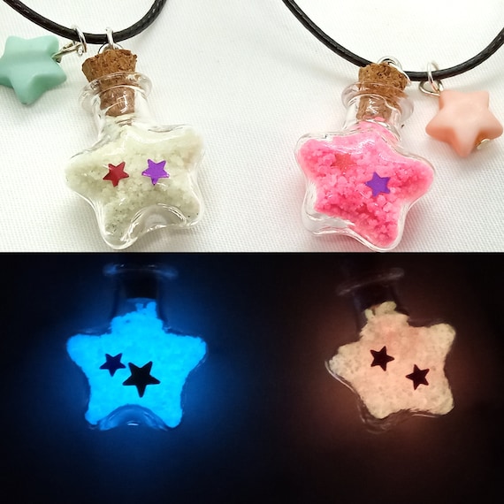 Colgante De Estrella Que Brilla En La Oscuridad - Cadena Para Teléfono, Llavero Luminoso, 11 Cm, Hecho A Mano