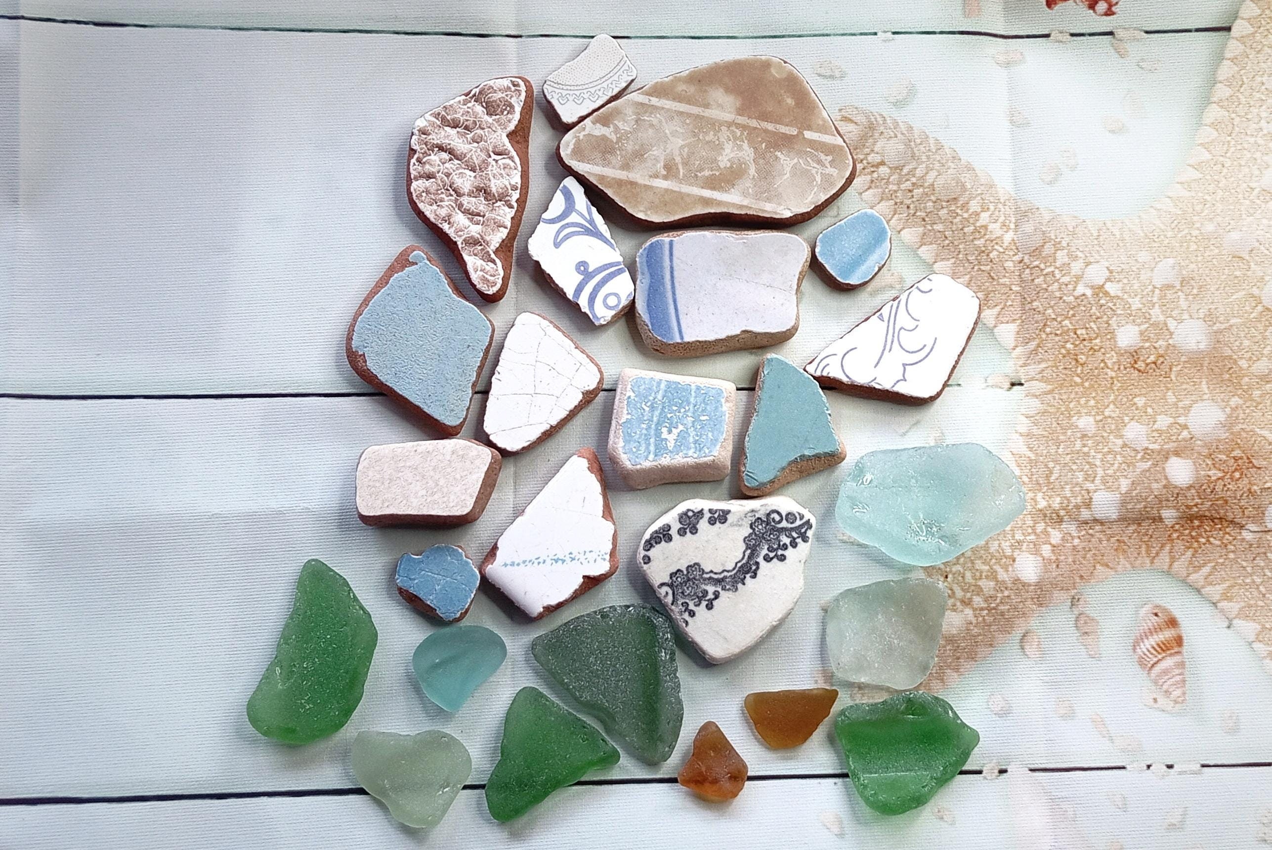 Authentic Genuine Surf Tumbled Sea Pottery, Vintage Sea Worn