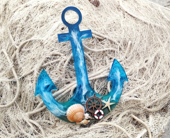 Resin Anchor Wall Decor, Ocean Decor, Nautical Decor, Starfish Shell  Decoration, Ship Anchor, Boho Style Decor, Coastal Decor Beach House -   Canada