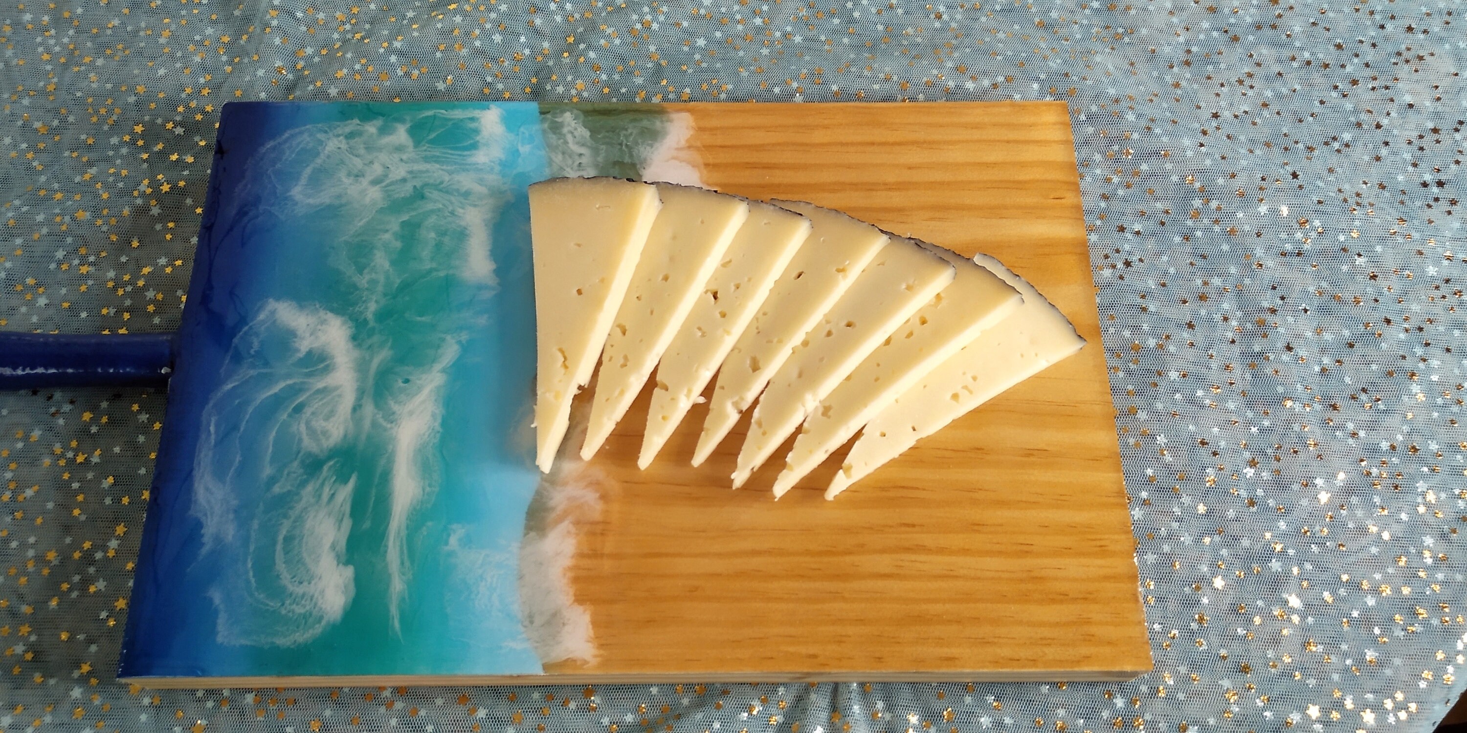 Beach wave resin art Cutting board Resin Ocean Cheese Board Etsy