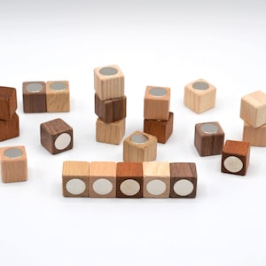 Wooden magnets / Beech, oak, walnut, mahogany / Refrigerator magnets / Neodymium magnets / Wooden magnets, pinboard, oak wood, gift, strong magnets