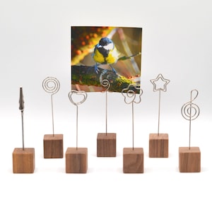 Memo Clip Walnut Wood / Note Holder / Card Holder / Note Holder / Holder Decoration Wedding Table Decoration Card Walnut Wood Office Supplies