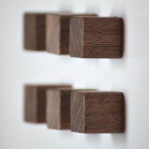 Trämagneter / Bok, ek, valnöt, mahogny / Kylskåpsmagneter / Neodymmagneter / Trämagneter, anslagstavla, ekträ, present, starka magneter bild 8