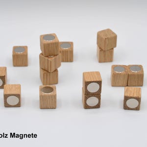Trämagneter / Bok, ek, valnöt, mahogny / Kylskåpsmagneter / Neodymmagneter / Trämagneter, anslagstavla, ekträ, present, starka magneter Eichenholz