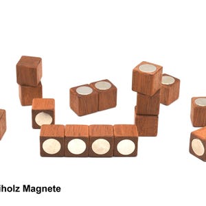 Trämagneter / Bok, ek, valnöt, mahogny / Kylskåpsmagneter / Neodymmagneter / Trämagneter, anslagstavla, ekträ, present, starka magneter Mahagoniholz