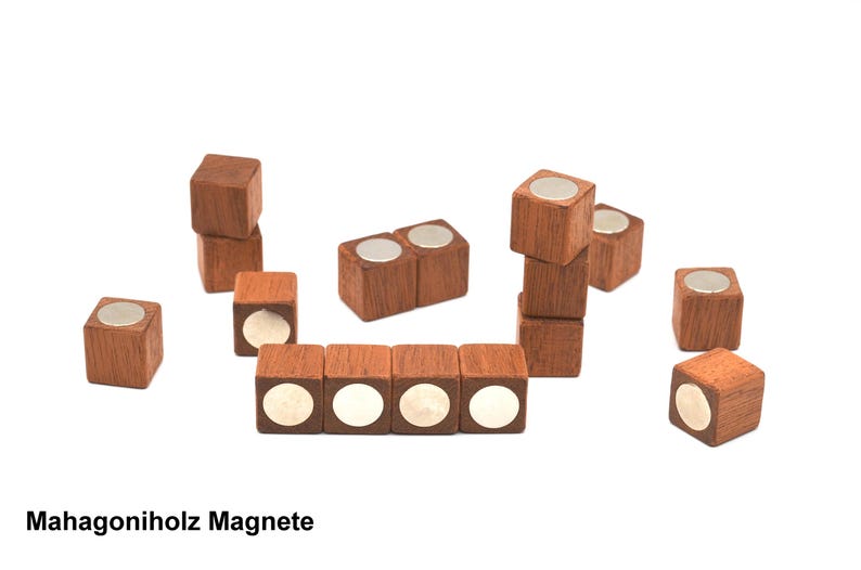 Trämagneter / Bok, ek, valnöt, mahogny / Kylskåpsmagneter / Neodymmagneter / Trämagneter, anslagstavla, ekträ, present, starka magneter Mahagoniholz