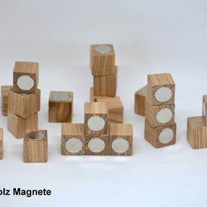 Trämagneter / Bok, ek, valnöt, mahogny / Kylskåpsmagneter / Neodymmagneter / Trämagneter, anslagstavla, ekträ, present, starka magneter Eschenholz