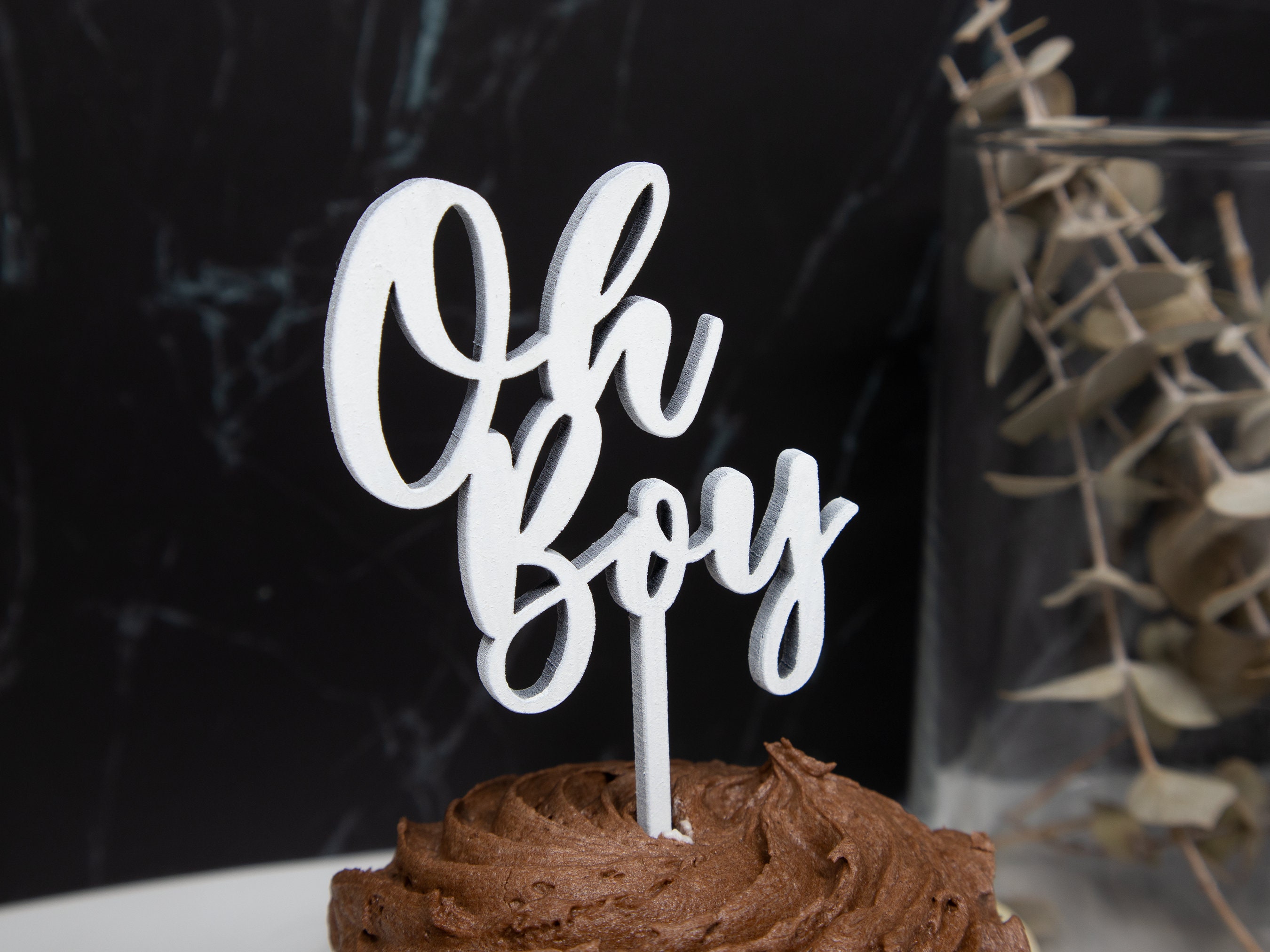 Oh Boy Cupcake Topper for Baby Shower Baby Boy Cupcake Etsy