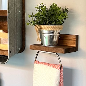 Farmhouse Towel Holder No. 801 Bathroom Shelf Country Wall Decor Powder Bath Etsy