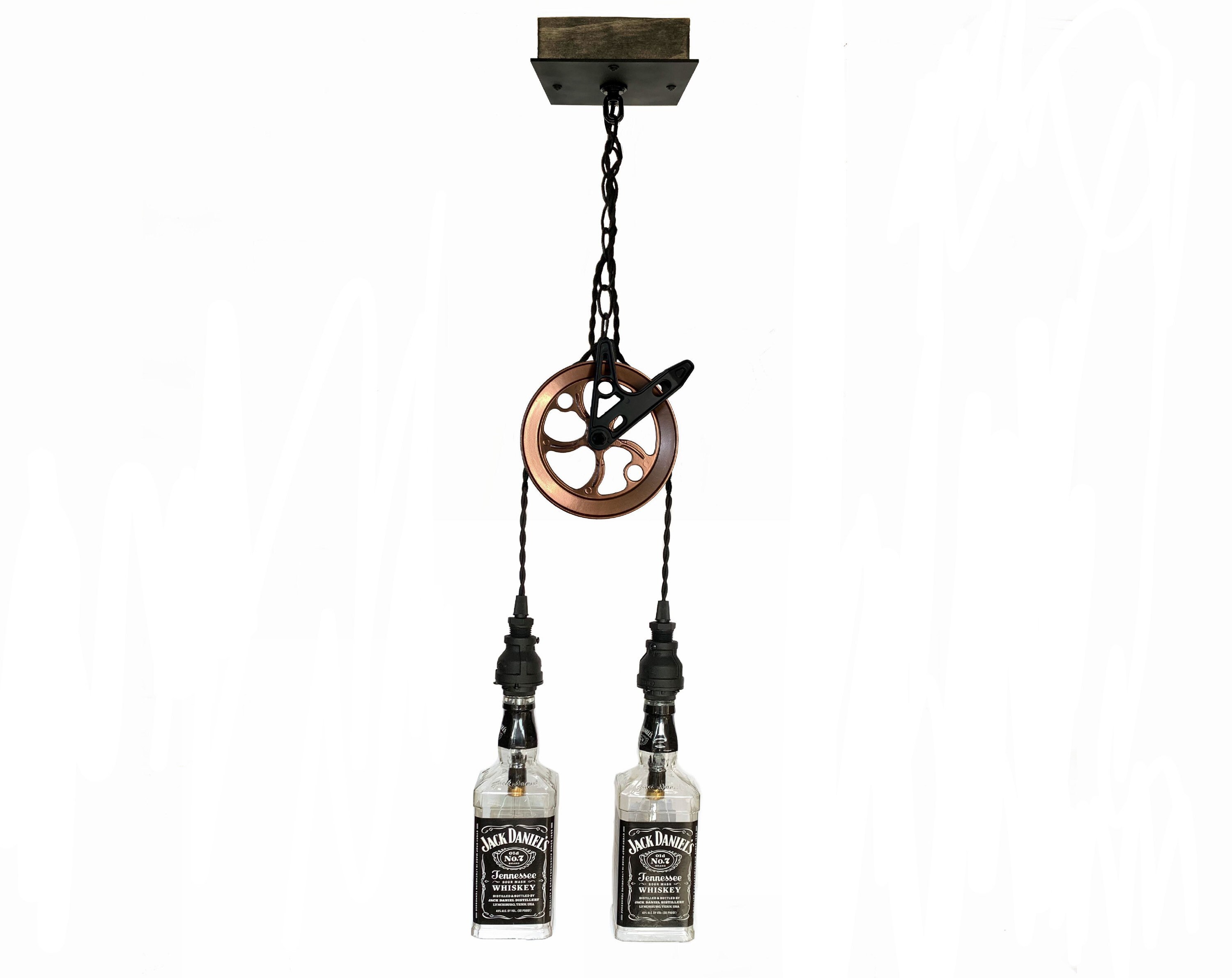 Repurposed Jack Daniels Single Pulley Farmhouse Pendent - Kitchen