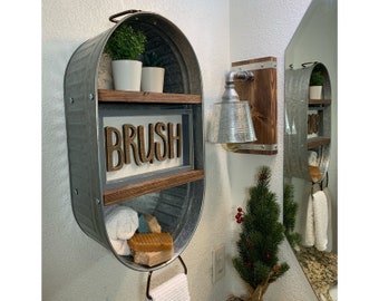 Farmhouse Bath Shelf No. 103 - Rectangle Horizontal