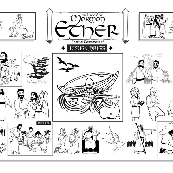 Ether 6-11 Coloring Page in the Book of Mormon